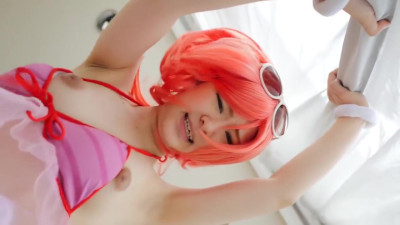 Asian likes cosplay hard ramming in HD