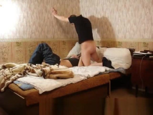 Young russian voyeur goes wild on cock