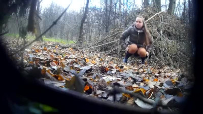 Women Peeing Outdoor