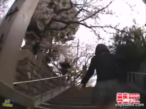 Japanese amateur receives upskirt good fuck