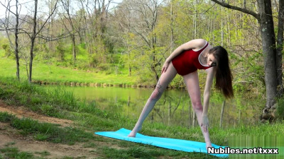 Courtney Martin very small tits female yoga solo