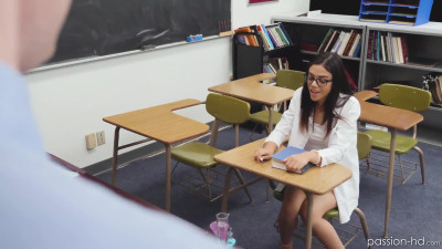 Teen Harmony Wonder masturbating in classroom