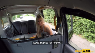 Fake Taxi: Blonde hair doggystyle in the taxi