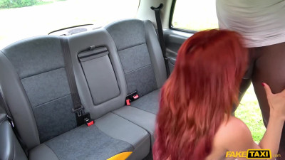 Fake Taxi - Redhead Jennifer Keelings doggy fuck in a taxi