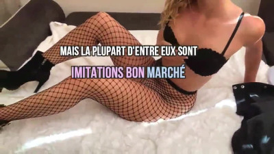 Gaping tight french wearing fishnets