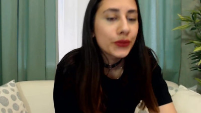 Camdazzle - Solo naughty model pussy eating on web-cam